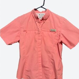 Columbia Women's Peach Button Down Shirt